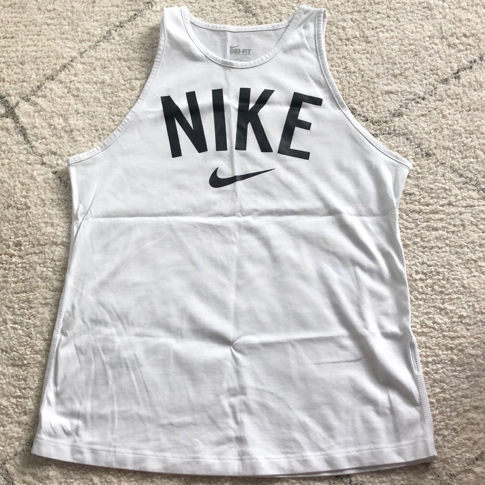 White Nike tank top